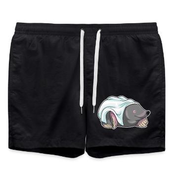 Maulwurf Braut Schleier Hochzeit - Badeshorts - Schwarz - Vorne - AI Model Male 185 light (185cm)