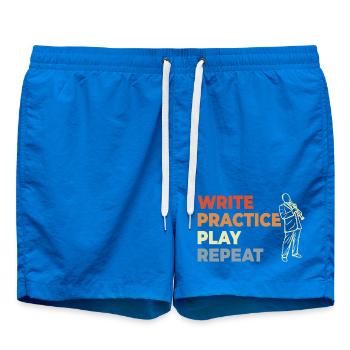 Clarinet Motivation Vintage Look - Swim Trunks - cobalt blue - Front