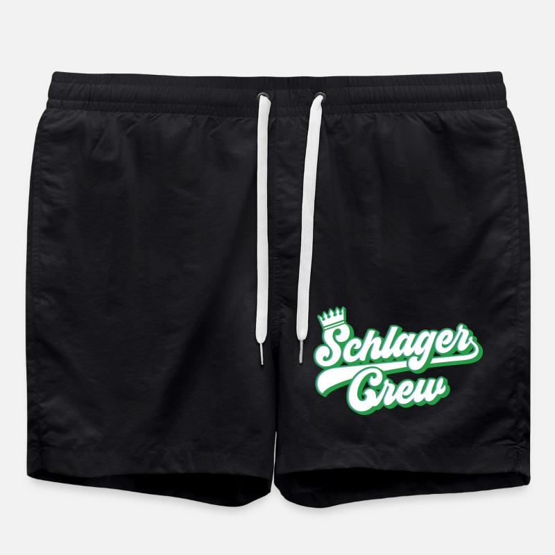 Schlager Crew | Farben änderbar - Badeshorts - Schwarz