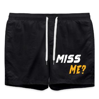 Vermissen Sie mich? - Badeshorts - Schwarz - Vorne - AI Model Male 185 light (185cm)