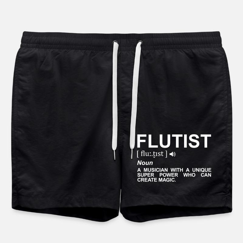 Flötist Definition - Badeshorts - Schwarz