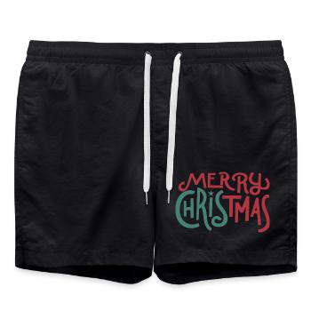 Joyeux Noël - Short de bain - noir - Devant - AI Model Male 185 light (185cm)