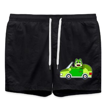 Frog Car - Swim Trunks - black - Front - AI Model Male 185 light (185cm)