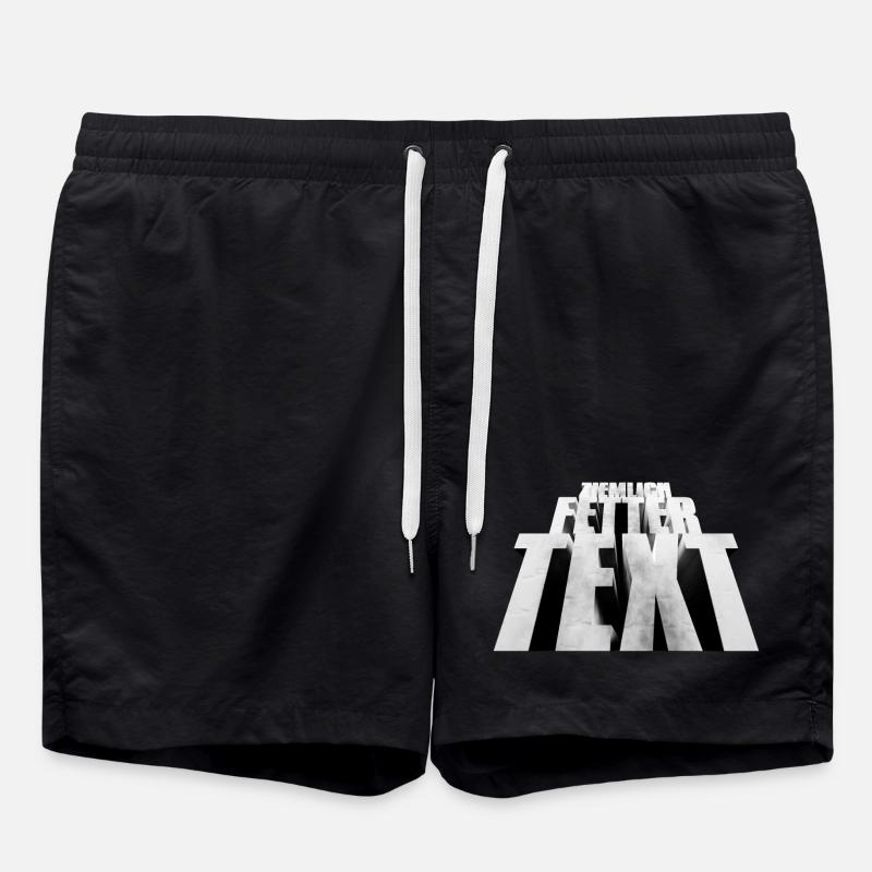 Ziemlich fetter Text - Badeshorts - Schwarz