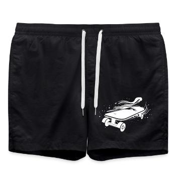 Skateboard Sketch - Swim Trunks - black - Front - AI Model Male 185 light (185cm)