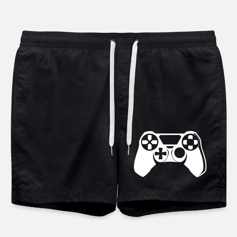 Gamepad Grafik - Badeshorts - Schwarz