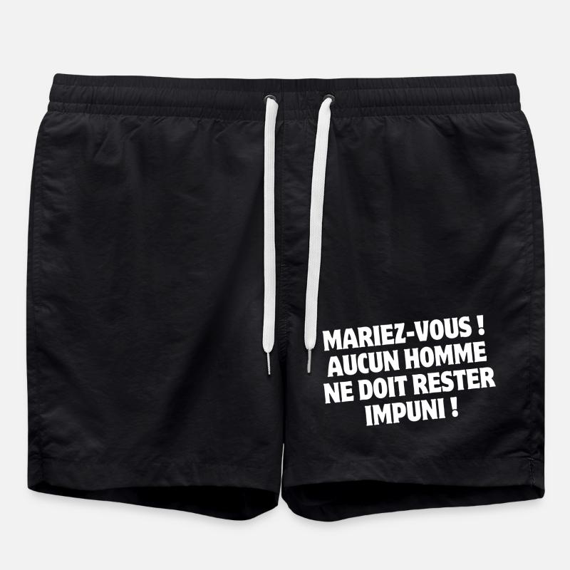 mariage, mariage humour, se marier - Short de bain - noir