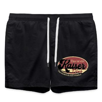 Kaiser Ding Motivationsdesign - Badeshorts - Schwarz - Vorne - AI Model Male 185 light (185cm)