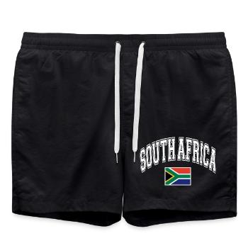 South Africa South Africa Flag - Swim Trunks - black - Front - AI Model Male 185 light (185cm)