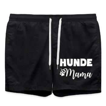 Hundefreund Mama Motiv - Badeshorts - Schwarz - Vorne - AI Model Male 185 light (185cm)