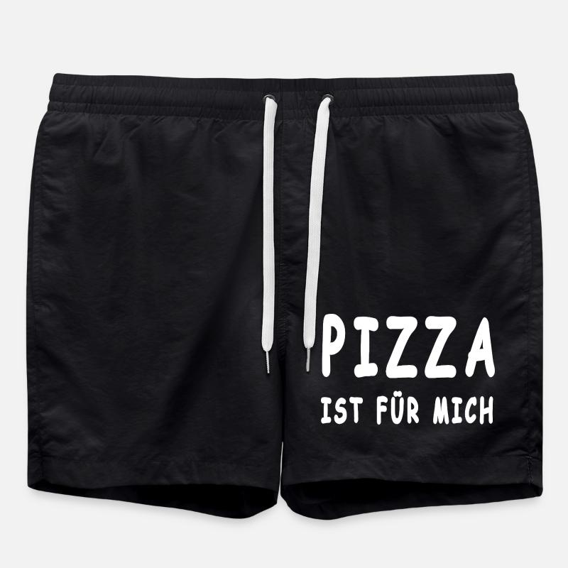 Pizza - Badeshorts - Schwarz