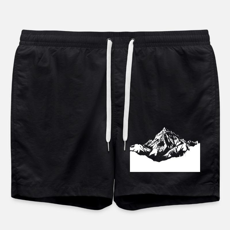 hiking climbing mountains - Swim Trunks - black