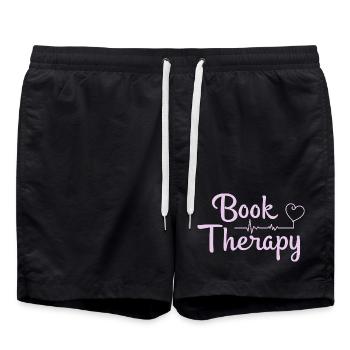 Thérapie par les livres Lecture de livres Dire - Short de bain - noir - Devant - AI Model Male 185 light (185cm)