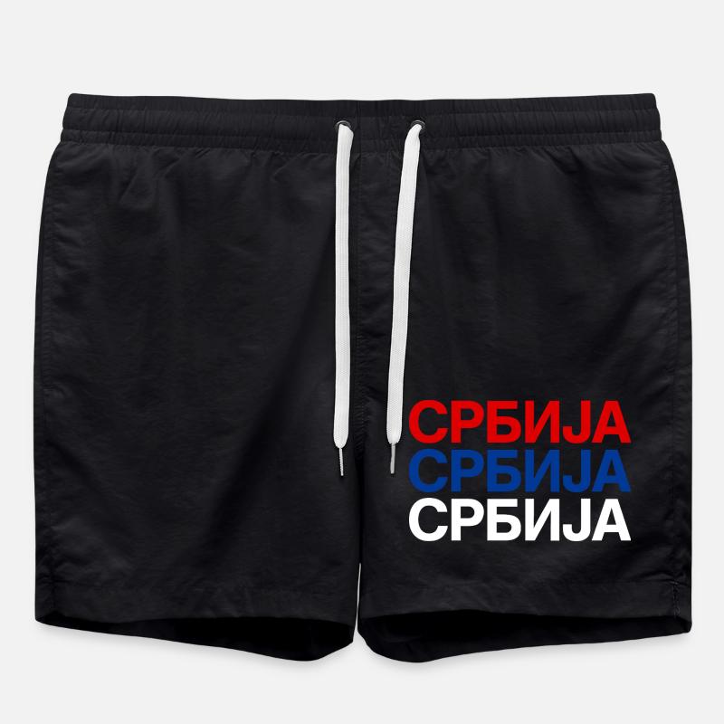 Drapeau serbe Serbien - Short de bain - noir