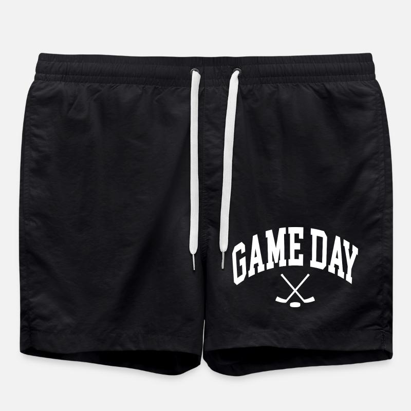 Game Day Eishockey Fan - Swim Trunks - black