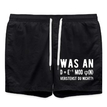 Computer Scientist Computer Science Student Programmer - Swim Trunks - black - Front - AI Model Male 185 light (185cm)