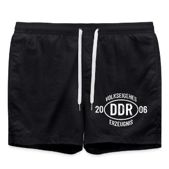 DDR Geburtstag Shirt, Hoodie, Tasse Jahrgang 2006 - Badeshorts - Schwarz - Vorne - AI Model Male 185 light (185cm)