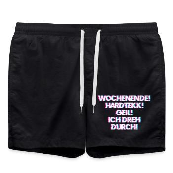 Hardtekk Tekk - Badeshorts - Schwarz - Vorne - AI Model Male 185 light (185cm)