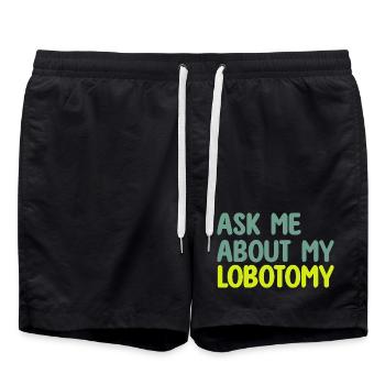 DEMANDE-MOI POUR MA LOBOTOMIE - Short de bain - noir - Devant - AI Model Male 185 light (185cm)