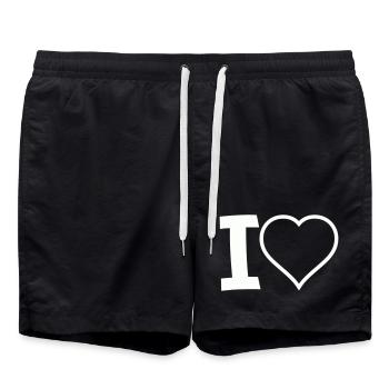 Je cœur - Short de bain - noir - Devant - AI Model Male 185 light (185cm)