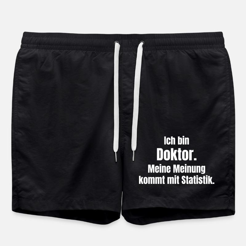 Je suis médecin : opinion et statistiques - Short de bain - noir