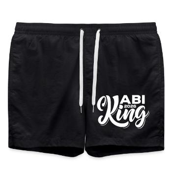 Abi King 2026 - Abitur - Spruch - Swim Trunks - black - Front - AI Model Male 185 light (185cm)