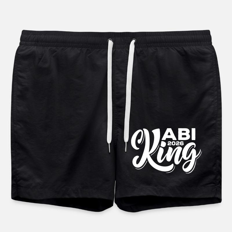 Abi King 2026 - Abitur - Spruch - Swim Trunks - black