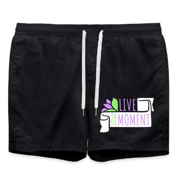Vivre dans l’instant Pleine conscience de la présence - Short de bain - noir - Devant - AI Model Male 185 light (185cm)