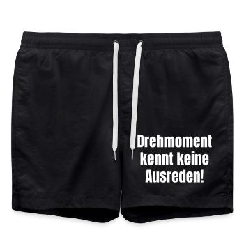 Torque knows no excuses - Swim Trunks - black - Front - AI Model Male 185 light (185cm)
