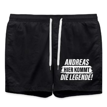 Andreas Voici la légende - Short de bain - noir - Devant - AI Model Male 185 light (185cm)