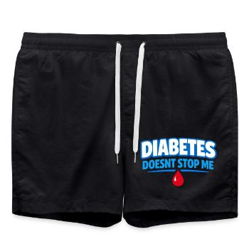 Soutien à l’insuline dans le sang Fierté de type 1 - Short de bain - noir - Devant - AI Model Male 185 light (185cm)