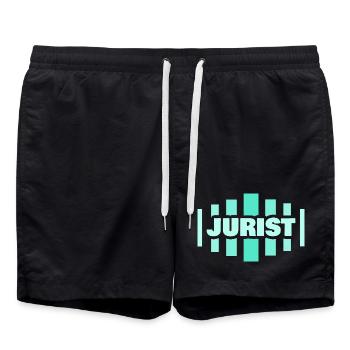 Geschenk für Jurist - Badeshorts - Schwarz - Vorne - AI Model Male 185 light (185cm)