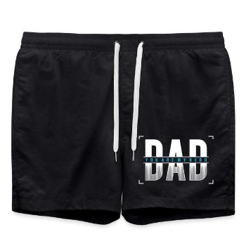 Papa, tu es mon héros Chemise - Short de bain - noir - Devant - AI Model Male 185 light (185cm)