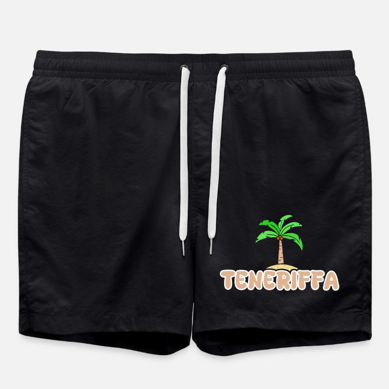 Urlaub Teneriffa - Badeshorts - Schwarz