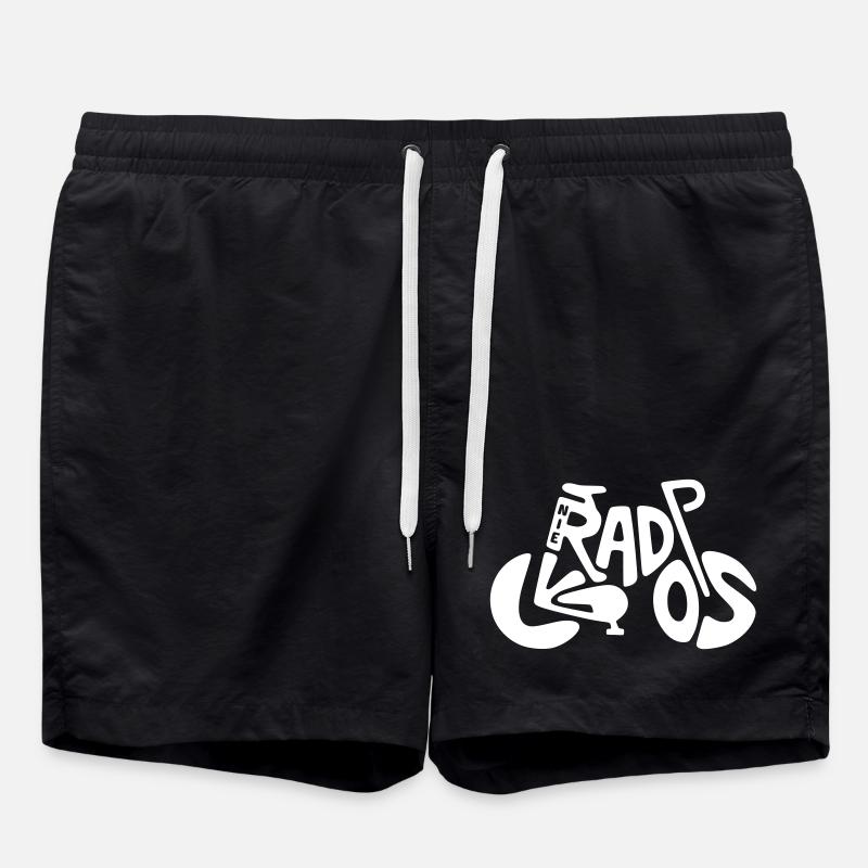 Funny Bicycle Sayings - Never Wheelless - Swim Trunks - black
