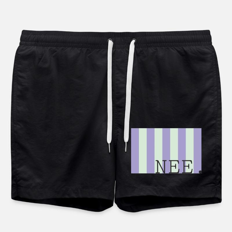 Ancienne police Pastel Stripe - Short de bain - noir