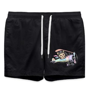avion - Short de bain - noir - Devant - AI Model Male 185 light (185cm)