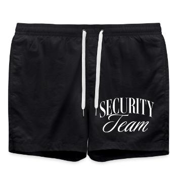 Security Team - Badeshorts - Schwarz - Vorne - AI Model Male 185 light (185cm)