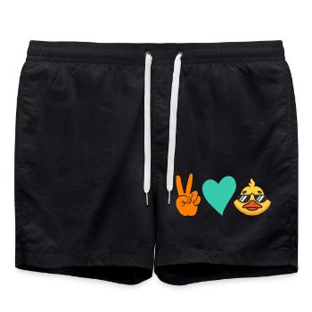 Ducks - Swim Trunks - black - Front - AI Model Male 185 light (185cm)