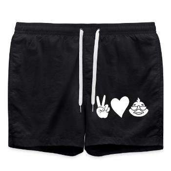 Ducks - Swim Trunks - black - Front - AI Model Male 185 light (185cm)
