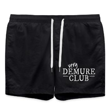 Very Demure Club! Very Mindful! Exklusiver Trend - Badeshorts - Schwarz - Vorne - AI Model Male 185 light (185cm)
