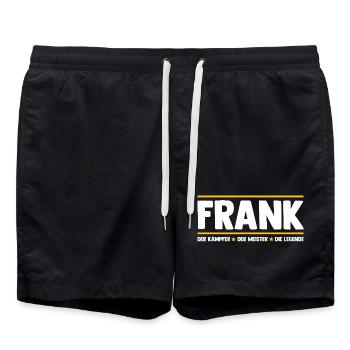 Frank - Swim Trunks - black - Front - AI Model Male 185 light (185cm)