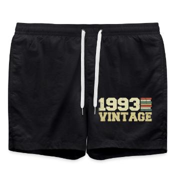 1993 Birthday Gift 1993 Vintage 1993 Gift - Swim Trunks - black - Front - AI Model Male 185 light (185cm)
