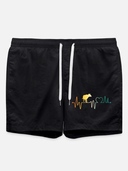 Buffalo Beef Heartbeat Oxen - Swim Trunks - black