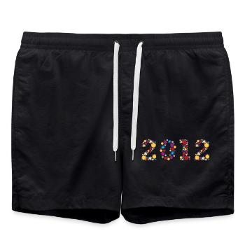 Fleurs 2012 - Short de bain - noir - Devant - AI Model Male 185 light (185cm)