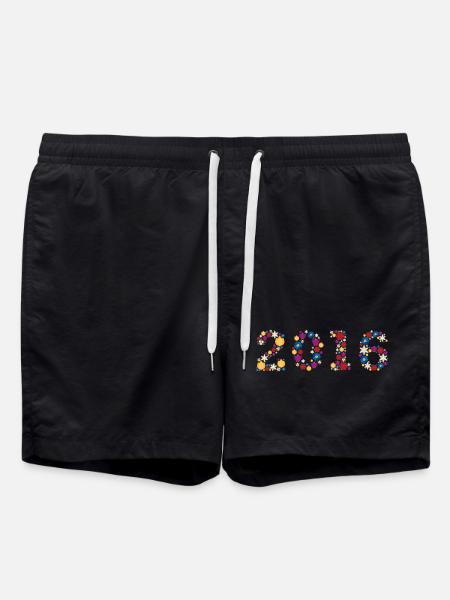 Fleurs 2016 - Short de bain - noir