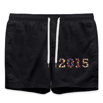 Fleurs 2015 - Short de bain - noir - Devant - AI Model Male 185 light (185cm)