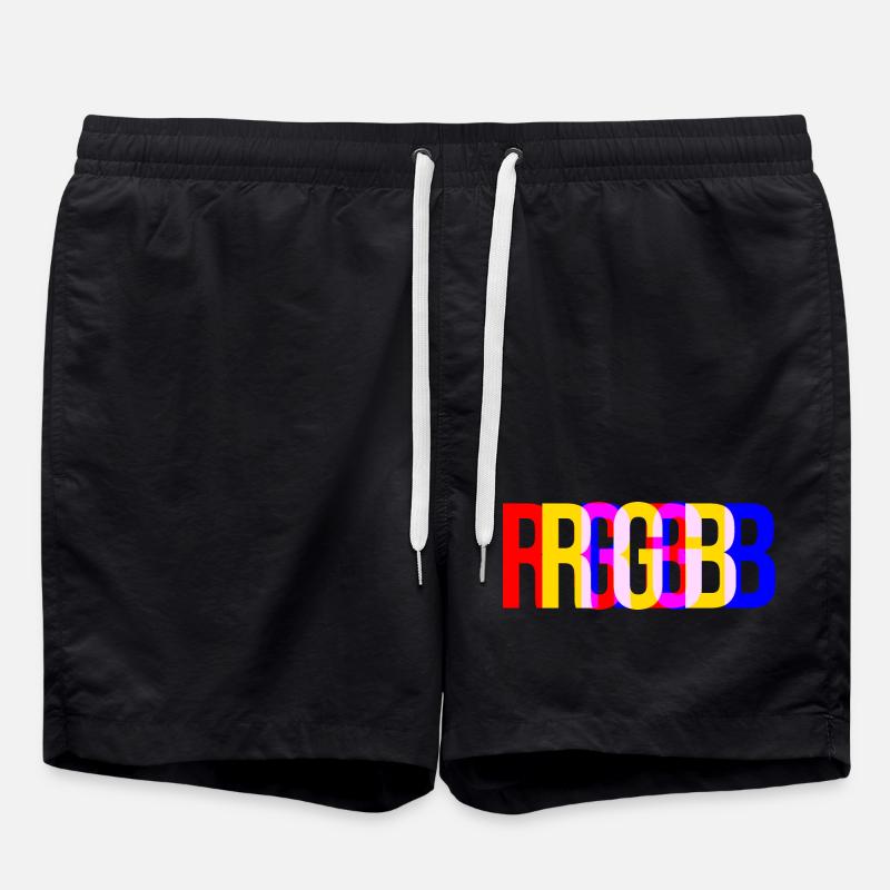 RGB Farbraum - Badeshorts - Schwarz