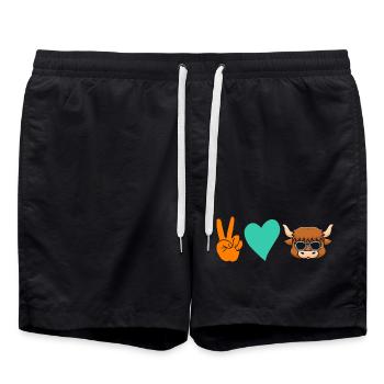 Bovins de buffle Bœufs - Short de bain - noir - Devant - AI Model Male 185 light (185cm)