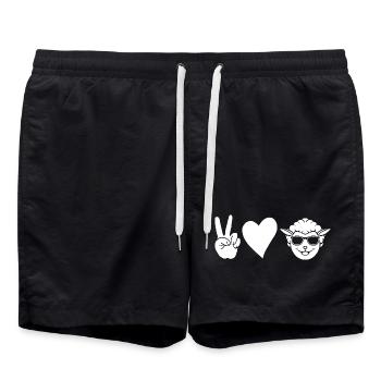 Shepherd Sheep - Swim Trunks - black - Front - AI Model Male 185 light (185cm)